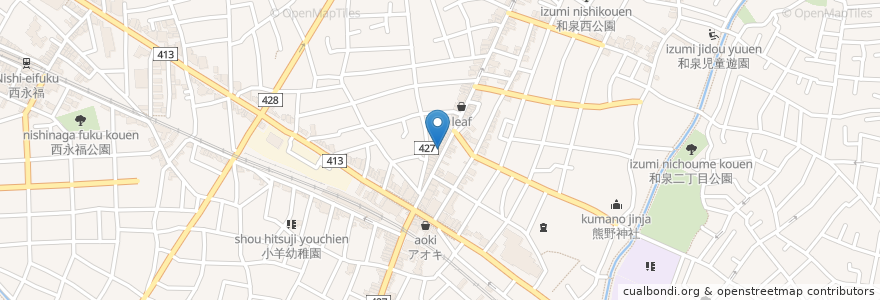 Mapa de ubicacion de ハングリーアイ en 日本, 東京都, 杉並区.