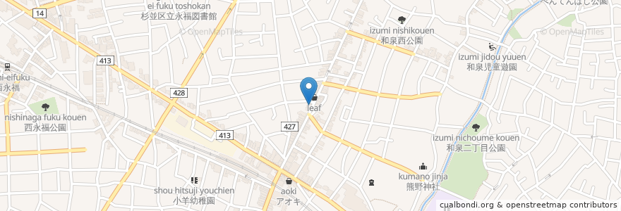 Mapa de ubicacion de ぷろーすと en 日本, 東京都, 杉並区.