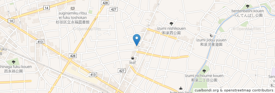 Mapa de ubicacion de えいふく内科クリニック en Jepun, 東京都, 杉並区.