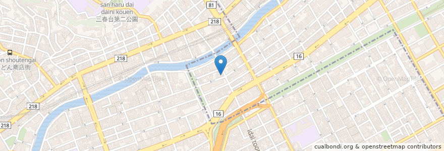 Mapa de ubicacion de 焼肉 金光 en 日本, 神奈川県, 横浜市.