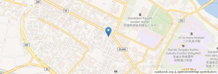 Mapa de ubicacion de わん 居酒屋 en Japón, Prefectura De Ibaraki, 水戸市.
