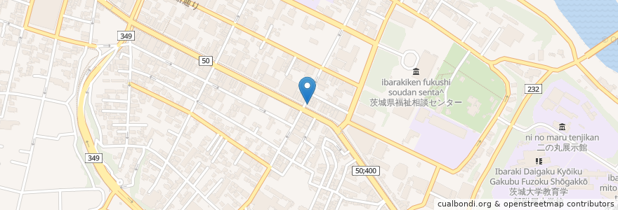Mapa de ubicacion de VIBES en اليابان, إيباراكي, 水戸市.