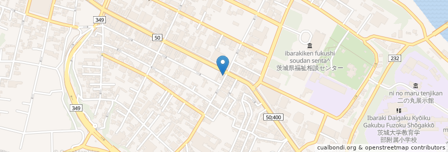 Mapa de ubicacion de ミナミ食堂 en 日本, 茨城県, 水戸市.