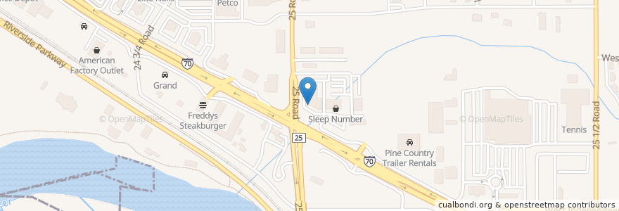Mapa de ubicacion de Jimmy John's en Stati Uniti D'America, Colorado, Mesa County, Grand Junction.