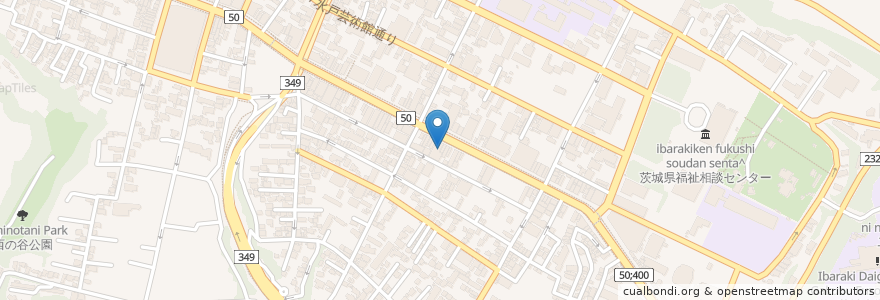 Mapa de ubicacion de かなでち en 日本, 茨城県, 水戸市.