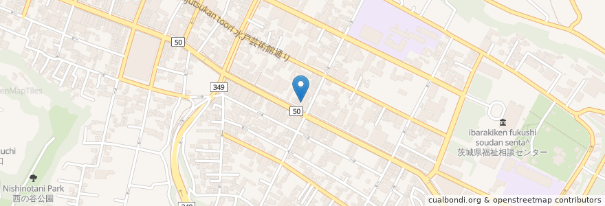 Mapa de ubicacion de Shidax en 日本, 茨城県, 水戸市.
