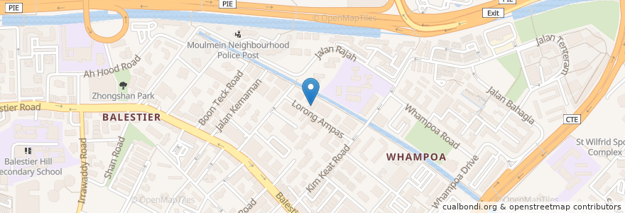 Mapa de ubicacion de Wheeler's Yard en Singapura, Central.