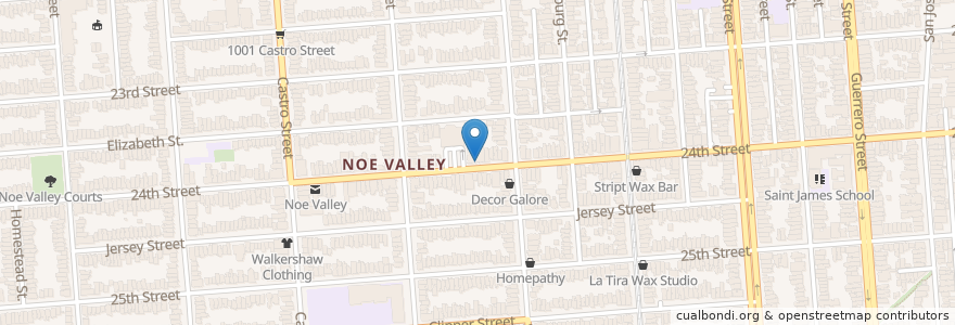 Mapa de ubicacion de Noe Valley Smiles and Braces en アメリカ合衆国, カリフォルニア州, サンフランシスコ, San Francisco.