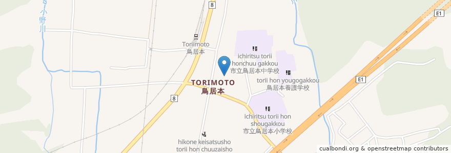 Mapa de ubicacion de 彦根トラックステーション en Japão, 滋賀県, 彦根市.