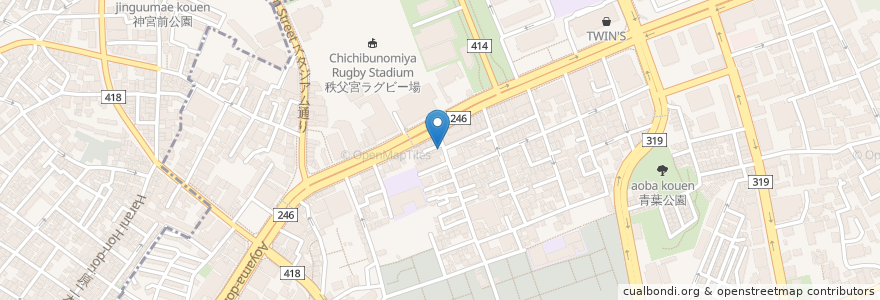 Mapa de ubicacion de Pino Rosso en 日本, 東京都, 港区.