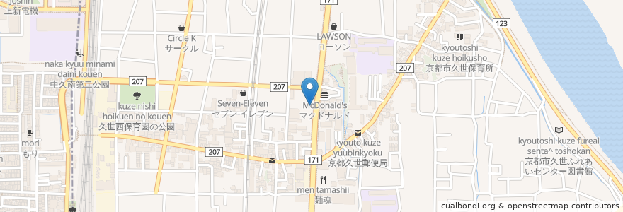 Mapa de ubicacion de 石田歯科 en Japan, Kyoto Prefecture, Kyoto, Minami Ward.