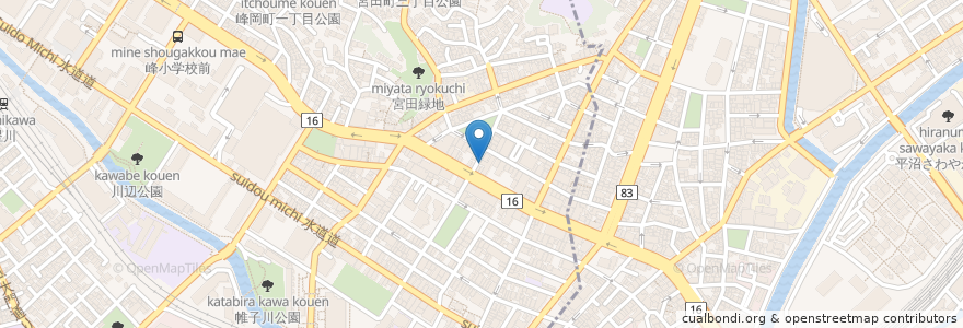 Mapa de ubicacion de 手打ち蕎麦 幸せ en Japan, Präfektur Kanagawa, Yokohama.