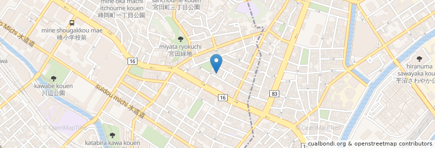 Mapa de ubicacion de おやま内科・消化器内科 en 日本, 神奈川縣, 横滨市.