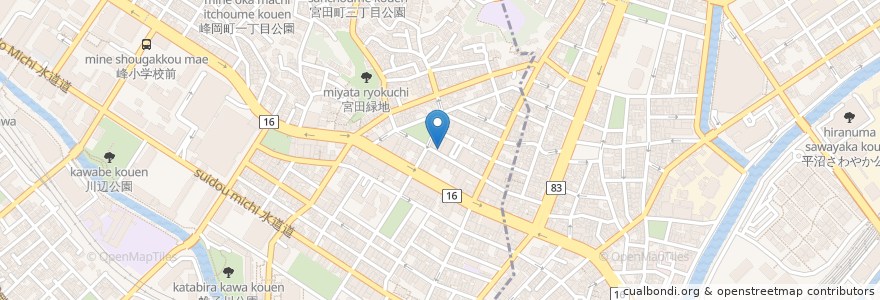 Mapa de ubicacion de ほのぼの整骨院 en ژاپن, 神奈川県, 横浜市.