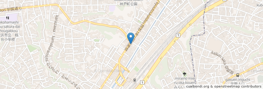 Mapa de ubicacion de パソコン教室 en Japan, Kanagawa Prefecture, Yokohama, Hodogaya Ward.