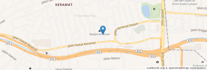 Mapa de ubicacion de Sekolah Rendah Agama Dato Keramat en Malasia, Selangor, Kuala Lumpur.