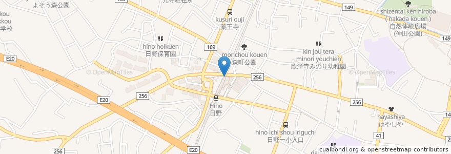 Mapa de ubicacion de 銀のあん en Япония, Токио, Хино.