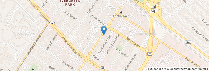 Mapa de ubicacion de The Counter en Vereinigte Staaten Von Amerika, Kalifornien, Santa Clara County, Palo Alto.