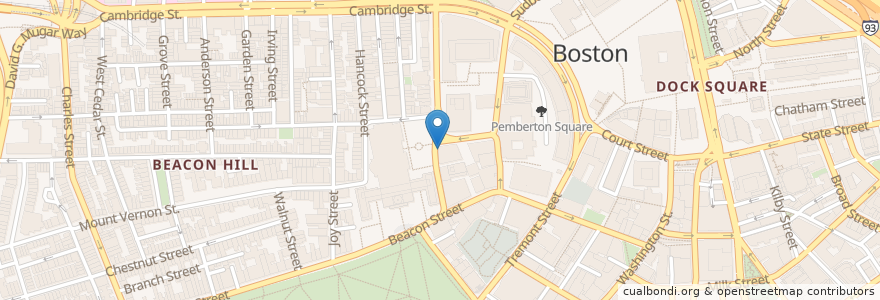 Mapa de ubicacion de Capitol Coffee House en États-Unis D'Amérique, Massachusetts, Suffolk County, Boston.