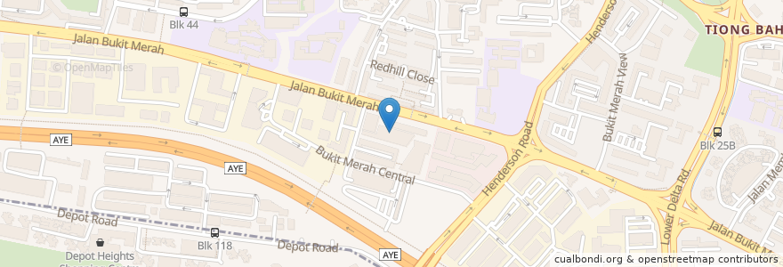 Mapa de ubicacion de Bukit Merah Polyclinic en Singapour, Central.