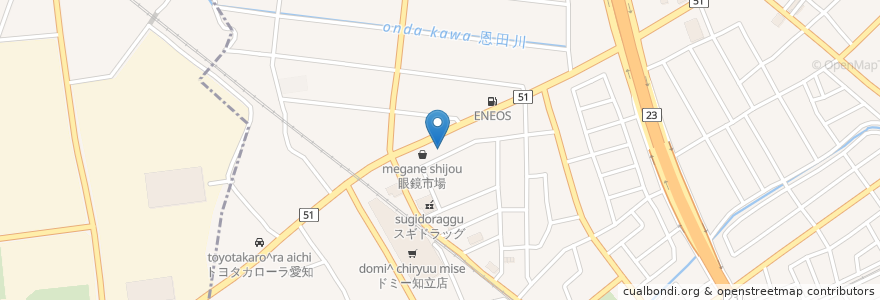 Mapa de ubicacion de 快活Club en Jepun, 愛知県, 知立市.
