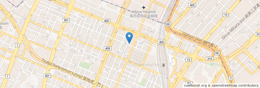 Mapa de ubicacion de 美々卯 en Giappone, Tokyo, Minato.