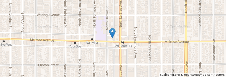 Mapa de ubicacion de Tatsu Ramen en アメリカ合衆国, カリフォルニア州, Los Angeles County, ロサンゼルス.