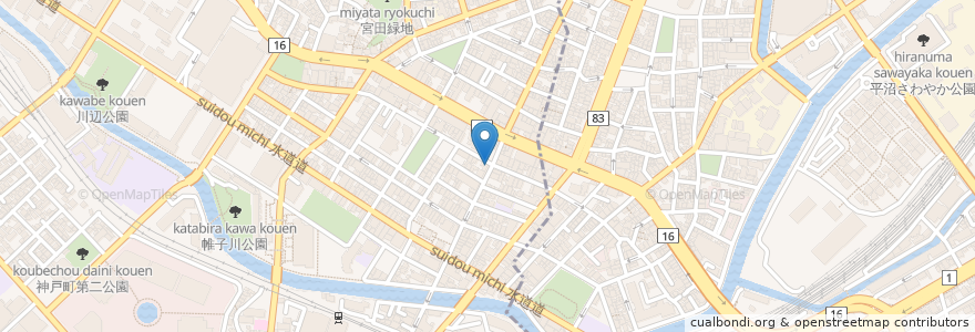 Mapa de ubicacion de 焼肉 チョワヨ en 日本, 神奈川県, 横浜市.