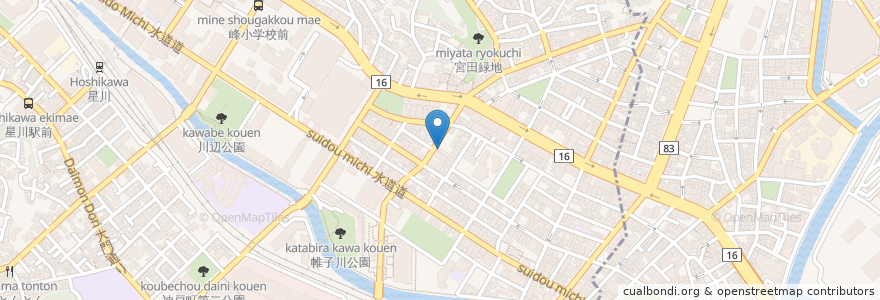 Mapa de ubicacion de みねぎし歯科医院 en Japonya, 神奈川県, 横浜市, 保土ヶ谷区.
