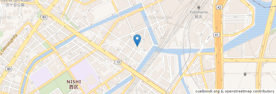 Mapa de ubicacion de チカラめし en Japão, 神奈川県, 横浜市, 西区.