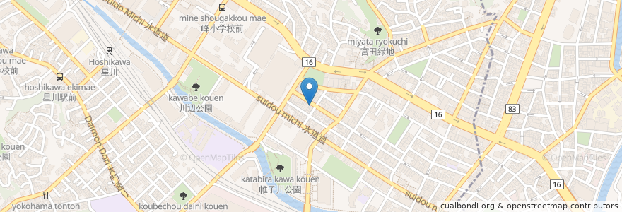 Mapa de ubicacion de ステーキハウス Caddy en Japonya, 神奈川県, 横浜市, 保土ヶ谷区.