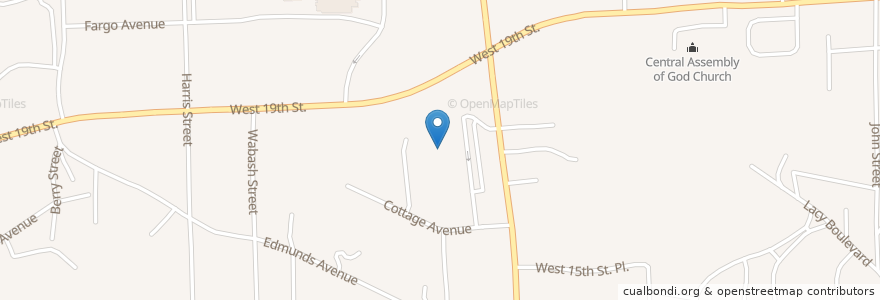 Mapa de ubicacion de Loess Hills Elementary School en Estados Unidos Da América, Iowa, Woodbury County, Sioux City.