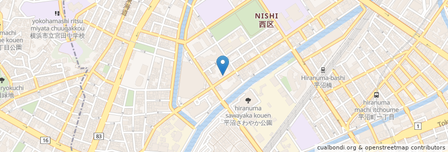 Mapa de ubicacion de 東電さわやか デイサービスかもめ en 일본, 가나가와현, 요코하마시, 西区.
