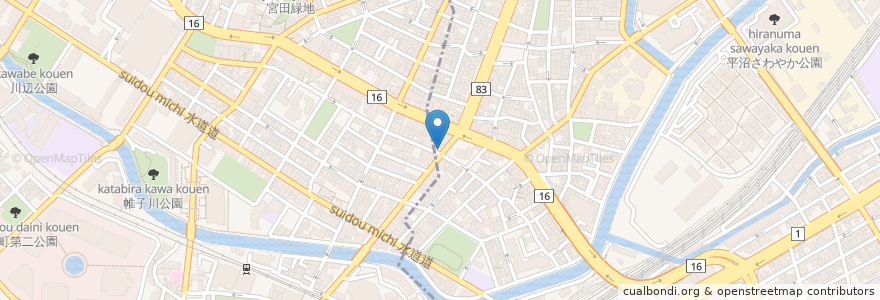 Mapa de ubicacion de クラウン en Japan, 神奈川県, Yokohama.