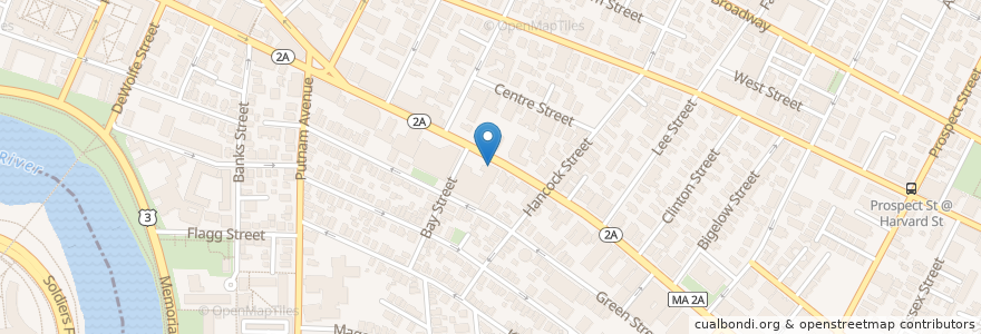 Mapa de ubicacion de Dumpling House en Estados Unidos De América, Massachusetts, Middlesex County, Cambridge.