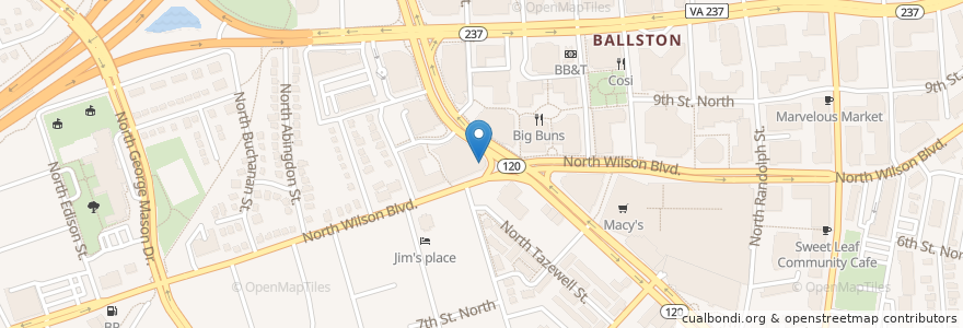 Mapa de ubicacion de Mussel Bar &Grille en États-Unis D'Amérique, Virginie, Arlington County, Arlington.