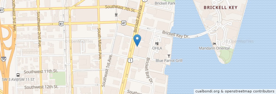 Mapa de ubicacion de Sushi Siam en Vereinigte Staaten Von Amerika, Florida, Miami-Dade County, Miami.