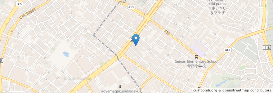 Mapa de ubicacion de Spiral Café en 日本, 東京都, 渋谷区.