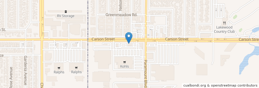 Mapa de ubicacion de NuVision Credit Union en Verenigde Staten, Californië, Los Angeles County, Lakewood.
