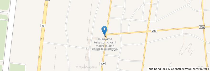 Mapa de ubicacion de 村山警察署神町交番 en Japon, Préfecture De Yamagata, 東根市.