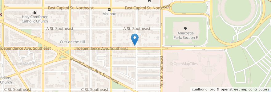 Mapa de ubicacion de Mailbox en الولايات المتّحدة الأمريكيّة, واشنطن العاصمة, Washington.
