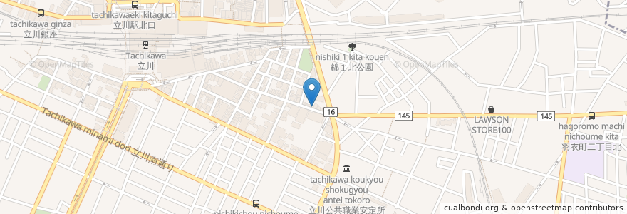 Mapa de ubicacion de かぐら en 日本, 東京都, 立川市.