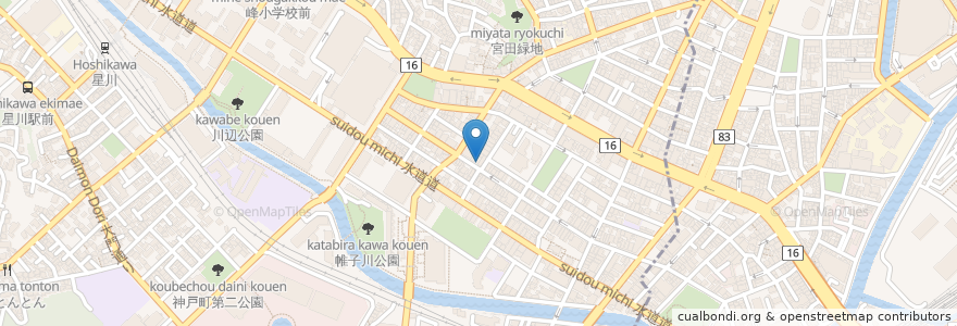 Mapa de ubicacion de 炭火焼鳥・本格もつ鍋 鶏奉行 en Jepun, 神奈川県, 横浜市.