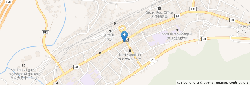 Mapa de ubicacion de 広明堂薬局 en Япония, Яманаси, Оцуки.