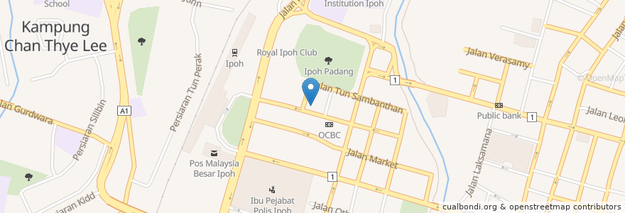 Mapa de ubicacion de Public Bank en Malezya, Perak.