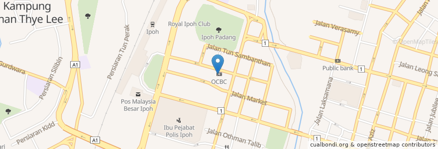 Mapa de ubicacion de OCBC en Malaysia, Perak.