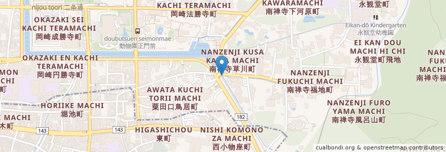 Mapa de ubicacion de 天道大日如来 en ژاپن, 京都府, 京都市, 左京区.