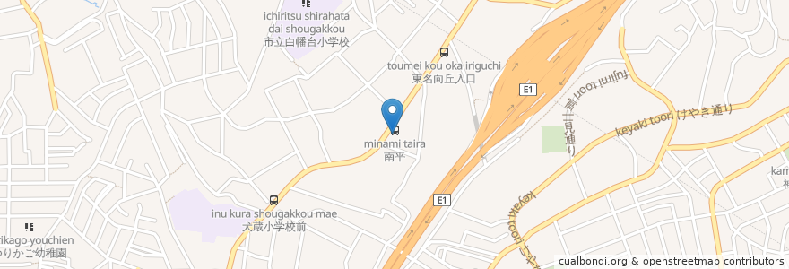 Mapa de ubicacion de らーめん丸宮 en 일본, 가나가와현, 川崎市, 宮前区.