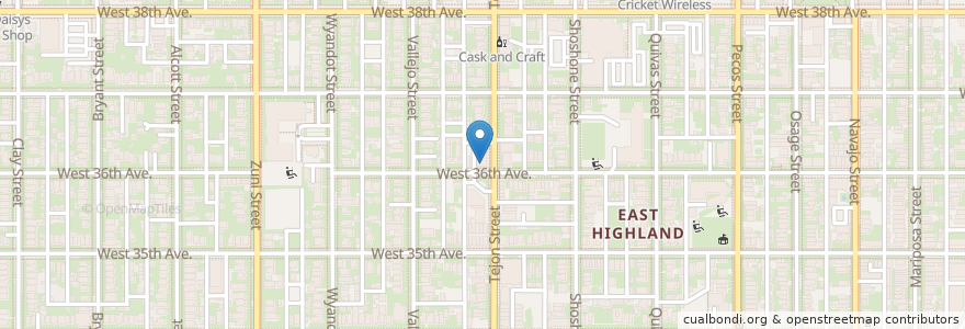 Mapa de ubicacion de Lechuga's Italian Restaurant and Lounge en Amerika Syarikat, Colorado, Denver County, Denver.