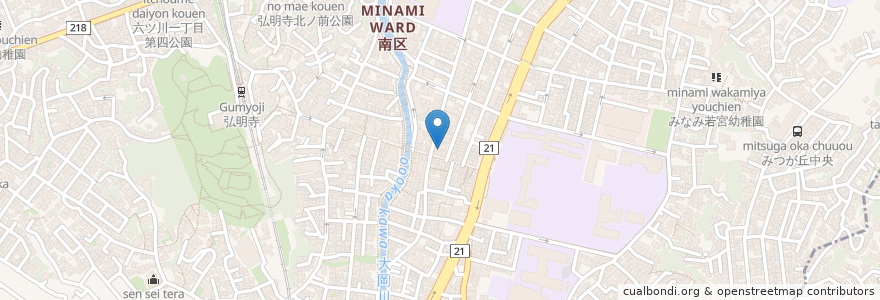 Mapa de ubicacion de MOS BURGER en Japonya, 神奈川県, 横浜市, 南区.